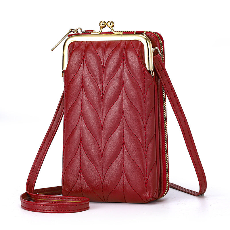 Sac à bandoulière décontracté pour femme en cuir