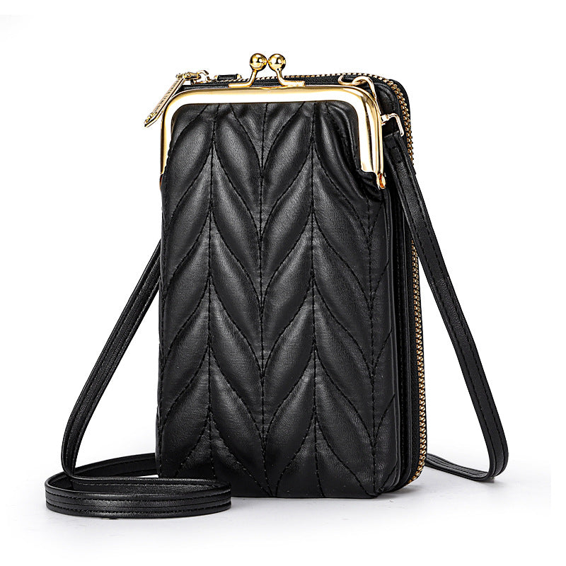 Sac à bandoulière décontracté pour femme en cuir