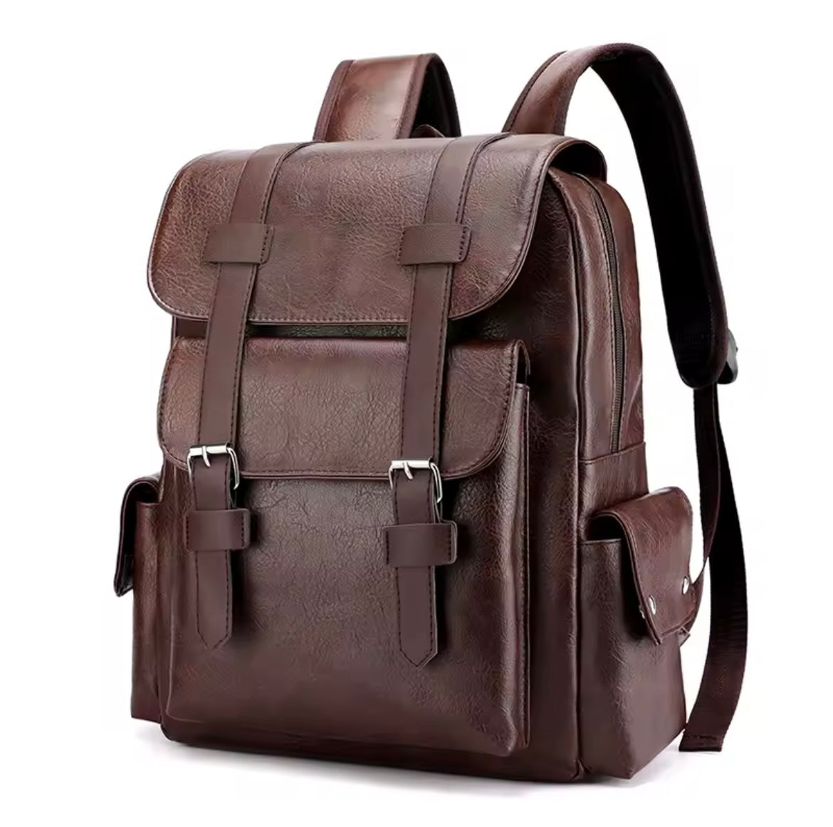 Sac à dos en cuir grande capacité