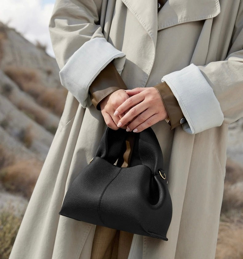 Sac à main en cuir pour femme avec poignée supérieure et bandoulière réglable, élégant, style vintage