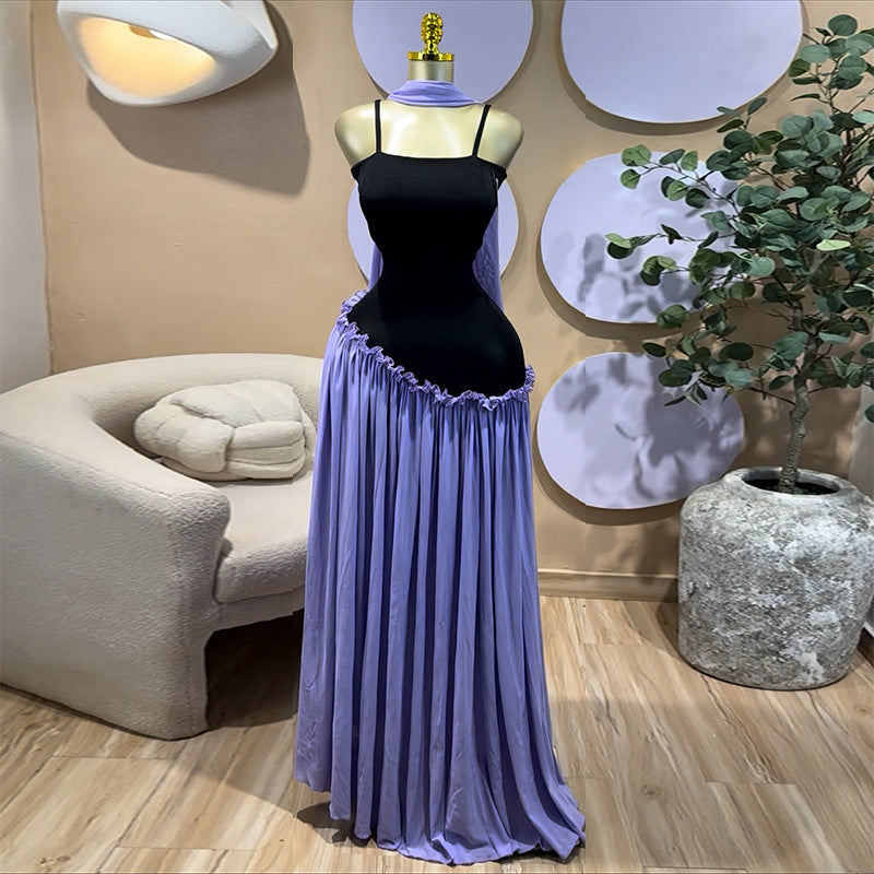 Robe Longue Plissée Élégance