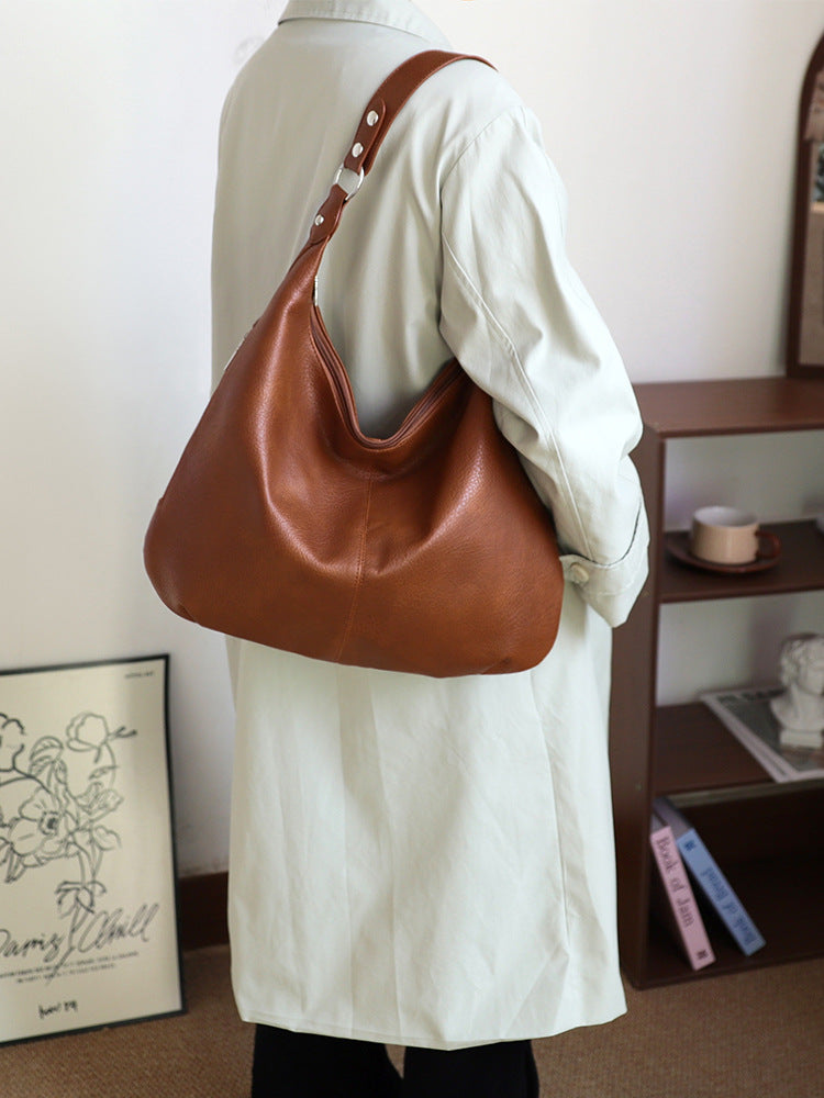 Sac fourre-tout imperméable en cuir huilé, style rétro