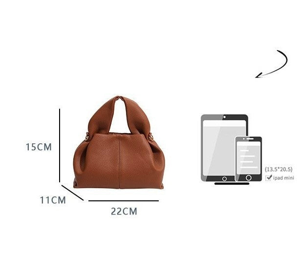 Sac à main en cuir pour femme avec poignée supérieure et bandoulière réglable, élégant, style vintage