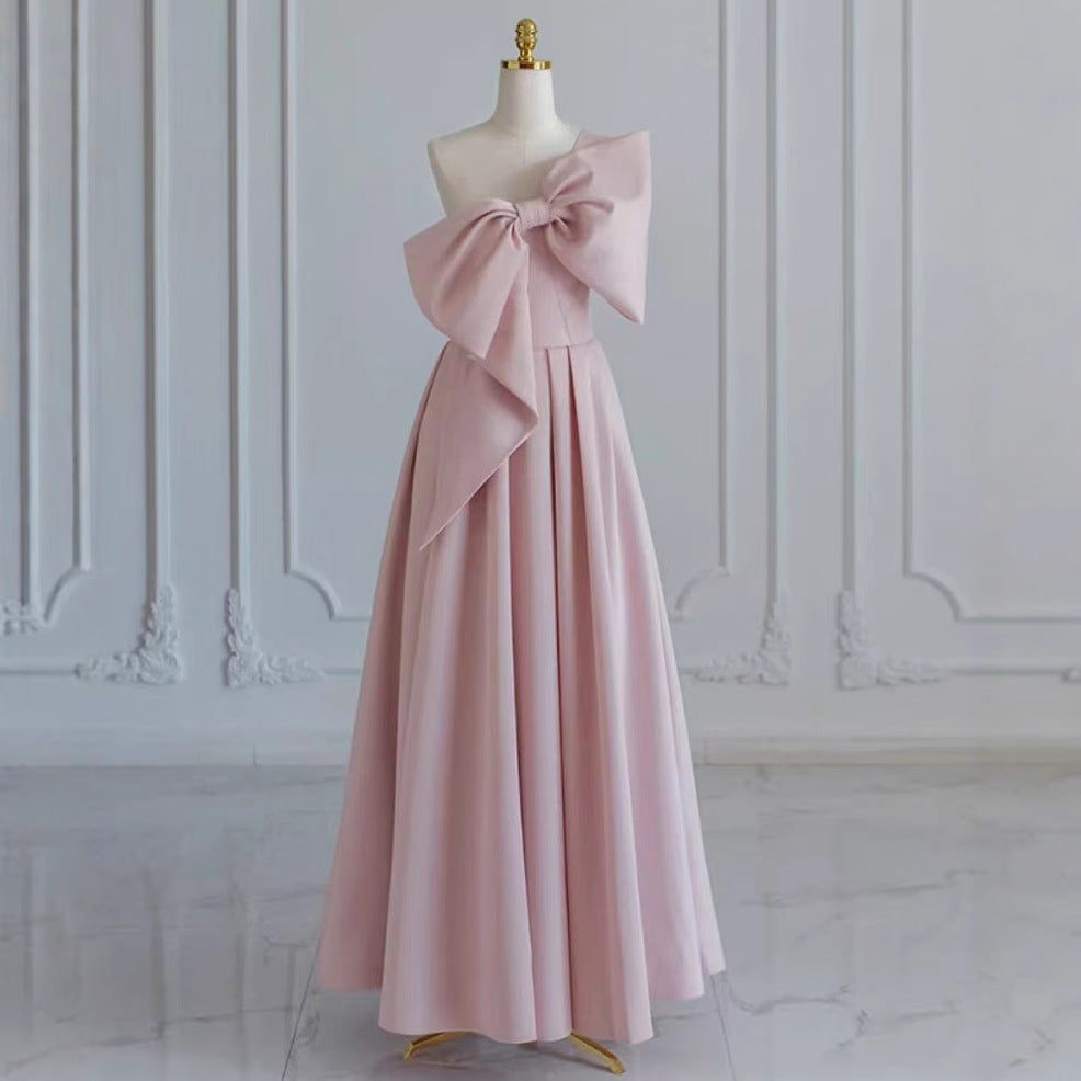 Robe de soirée élégante pour cérémonie de mariage, fiançailles