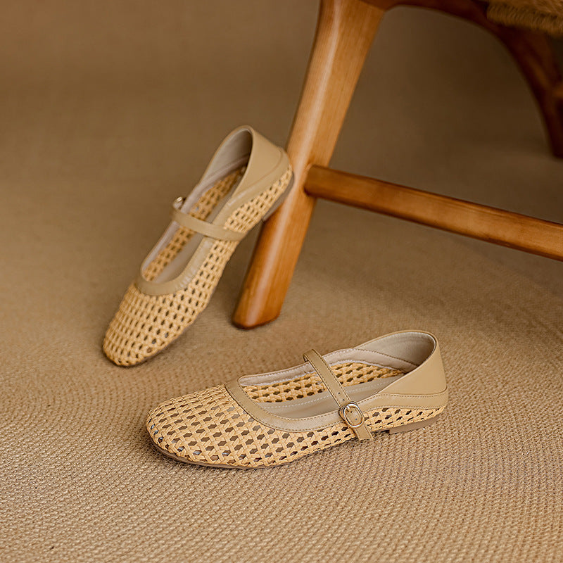 Ballerines Plates Tressées Chic & Confort