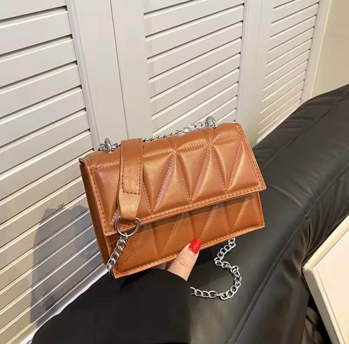 Sac à bandoulière en cuir PU pour femmes