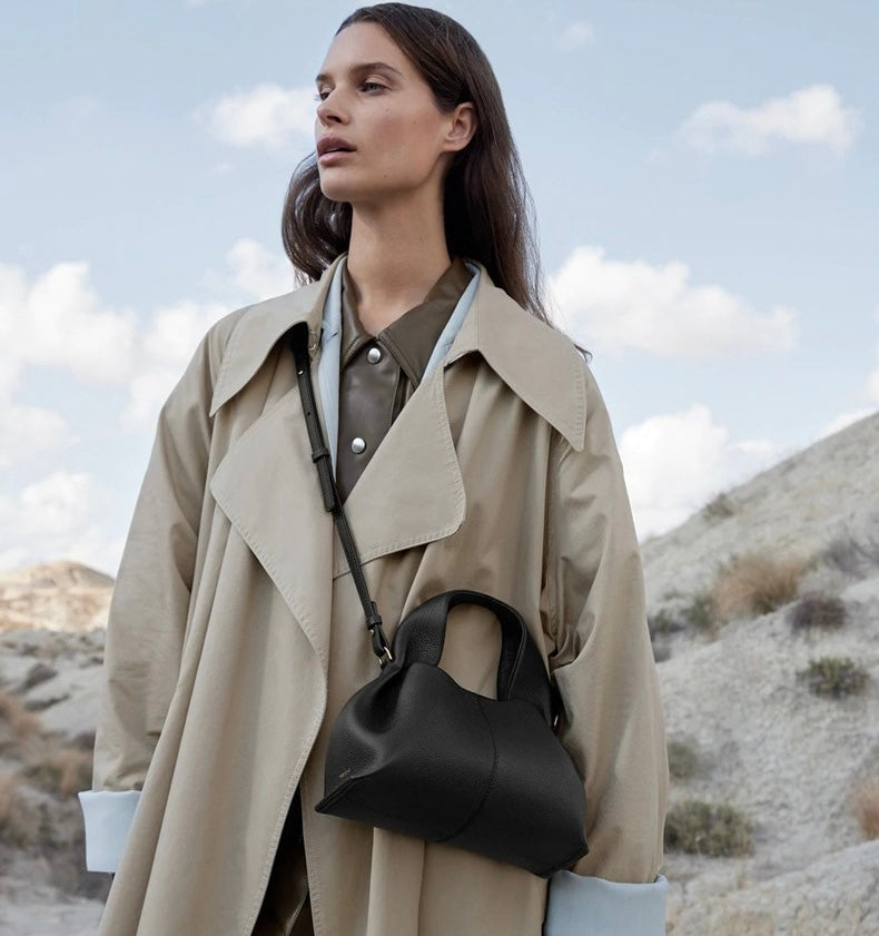 Sac à main en cuir pour femme avec poignée supérieure et bandoulière réglable, élégant, style vintage