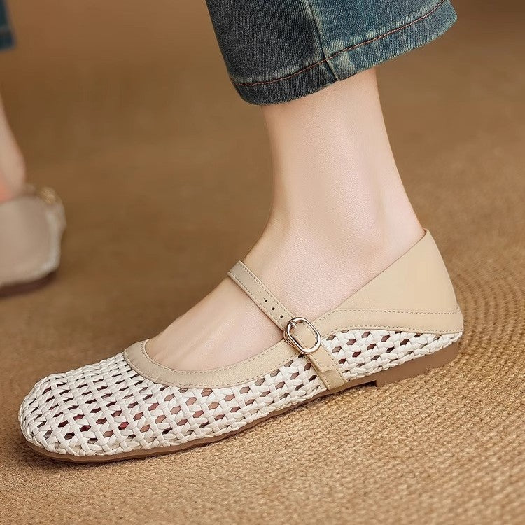 Ballerines Plates Tressées Chic & Confort
