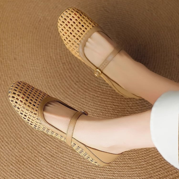 Ballerines Plates Tressées Chic & Confort