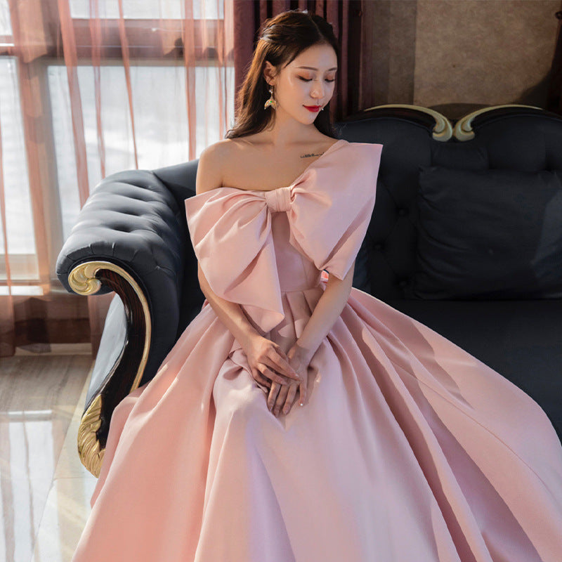 Robe de soirée élégante pour cérémonie de mariage, fiançailles